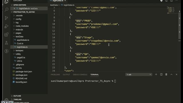Protractor Global Params And Access Params From A Ts File