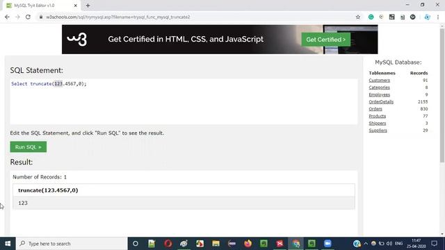 SQL - Part 29 - truncate() MySQL Numeric Function смотреть онлайн