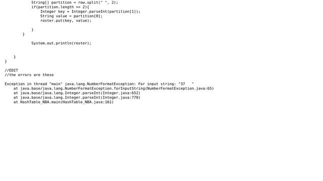 How do I separate input lines in a file in string value and integer keys for Hash tables? смотреть онлайн