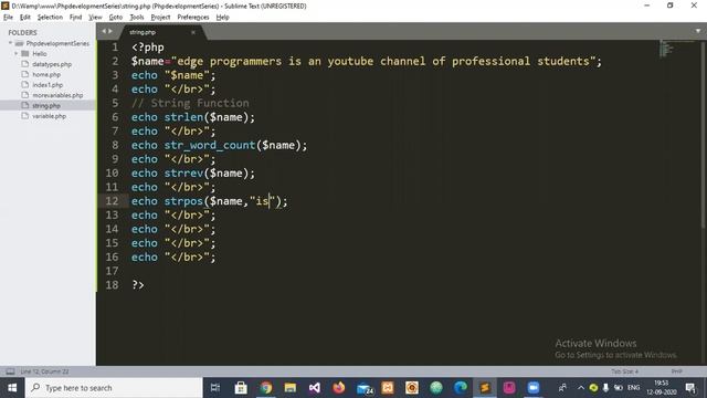String in Php | Php Tutorial #8 смотреть онлайн