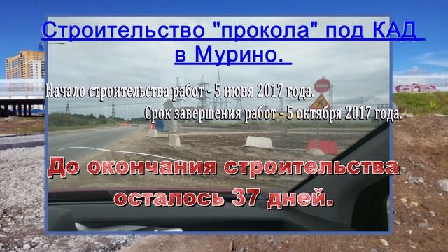 Строительство "прокола" под КАД в Мурино смотреть онлайн