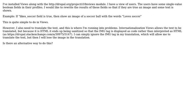 In Views, how can I use the rewrite text to include an image in HTML with some text and then... смотреть онлайн