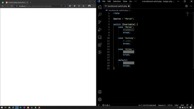 Belajar PHP Dasar - #9 Kondisional Switch pada PHP смотреть онлайн
