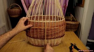 Как плести корзину СУНДУЧОК с крышкой и двумя ручками из лозы ивового прута