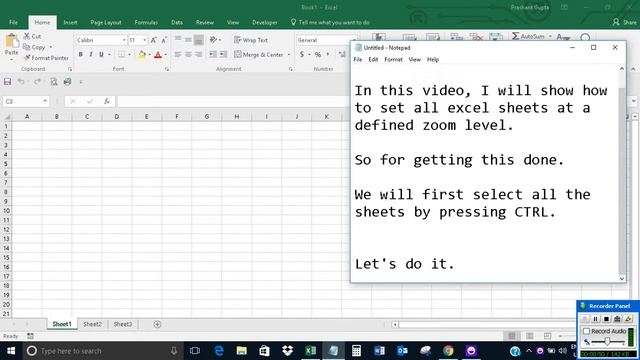 Set all Excel sheets at a defined zoom level смотреть онлайн