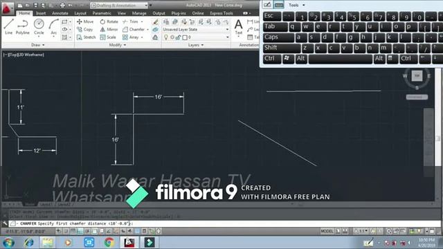 AutoCad full course tutorial ( CHAMFER) #39 смотреть онлайн