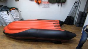 ??Лодка Badger Air Line 390 НДНД красно-черная