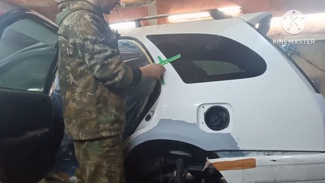 оклейка парашютом для перехода, покраска под лак смотреть онлайн