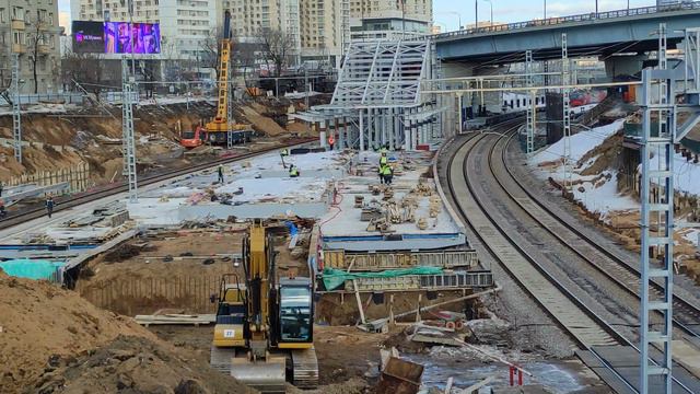 Реконструкция станции Беговая МЦД-1 и МЦД-4 9.03.2024 смотреть онлайн