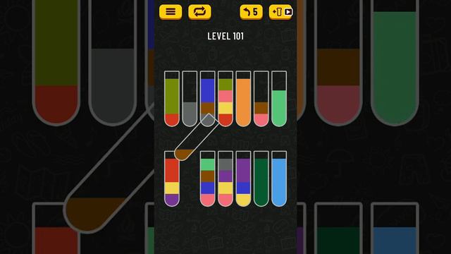 Water Sort Puzzle Level 101 Уровень 101 Водная сортировка головоломка смотреть онлайн