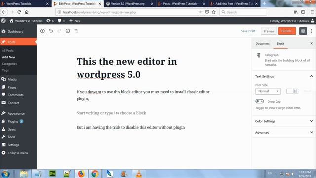 How to Disable Block Editor in WordPress 5.0 without Plugin #wordpress5.0 #wordpressblockeditor смотреть онлайн
