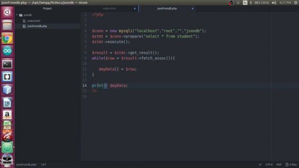 #9 جلب بيانات من قاعده البيانات وتحويلها الى JSON باستخدام PHP