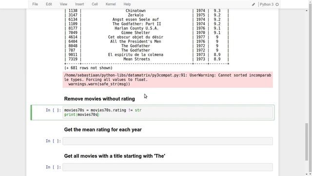 Data analysis with Python DataMatrix: Playing with movie data смотреть онлайн