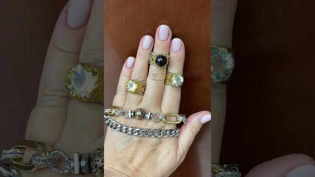 Богатые кольца! Гранат, Цитрин, Празиолит! Ювелирная работа Казакова В.В. смотреть онлайн