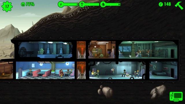Fallout Shelter - Зарабатываем крышки, проходим достижения смотреть онлайн