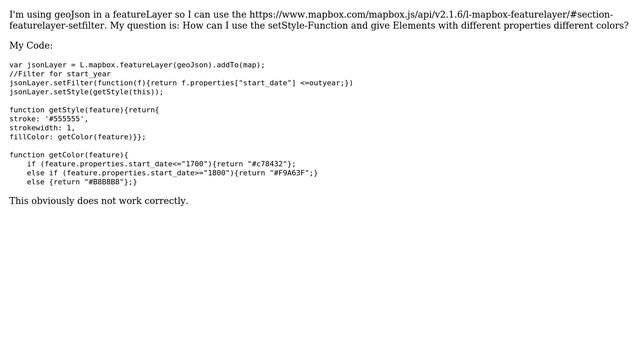 GIS: Mapbox.js setStyle differently for each element смотреть онлайн