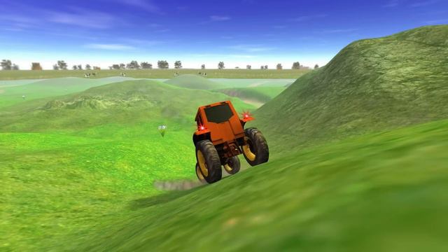 El Pollito Y El Tractor De La Granja 