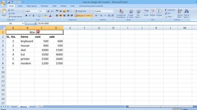 how to merge cells in excel | Hindi me puri jankari | excel tips смотреть онлайн