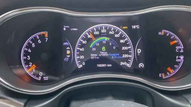 Реальный расход JEEP Grand Cherokee 3.6 Pentastar 2017 г. При 80 км/час