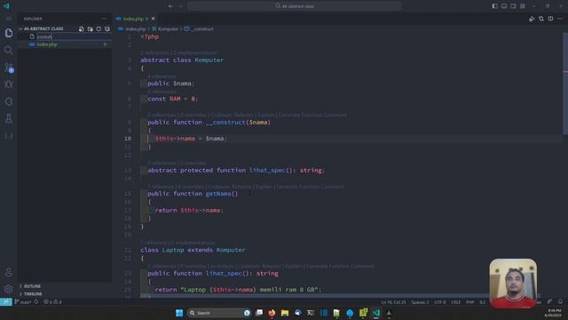 CEPAT MAHIR PHP OOP 07 - APA ITU ABSTRACT CLASS DAN CARA MEMBUATNYA смотреть онлайн