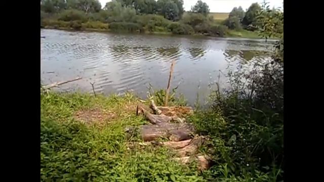 Пруд на реке Дугна, дамба и берега. смотреть онлайн