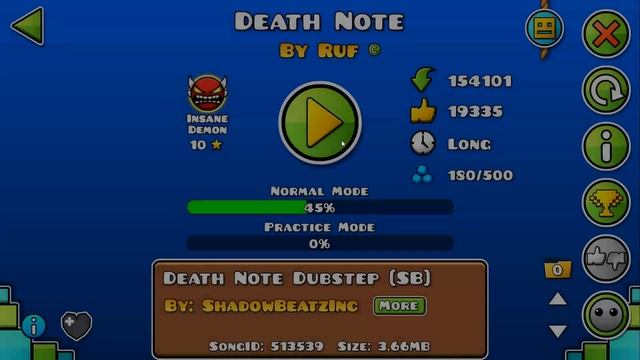 [PL/ENG] Geometry Dash - Death Note by Ruf [48%] LvL Req [On] смотреть онлайн