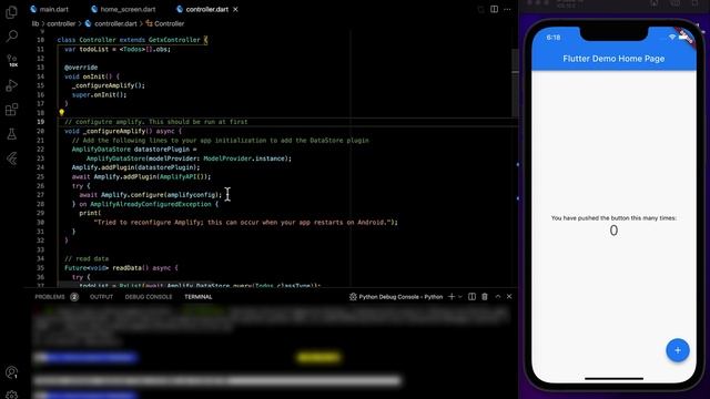 CRUD Todo App using AWS Amplify Datastore using Flutter GetX смотреть онлайн