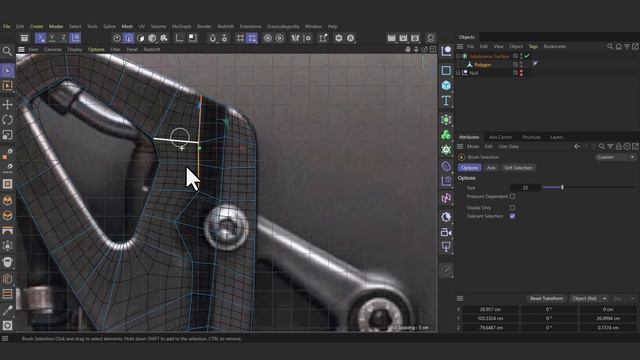03_ Side Equipment - BMW R NineT Modeling in Cinema 4D смотреть онлайн