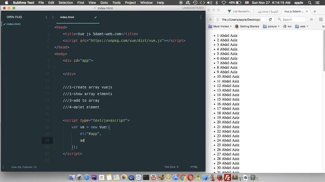 Vuejs create array in vue js lesson 10 смотреть онлайн