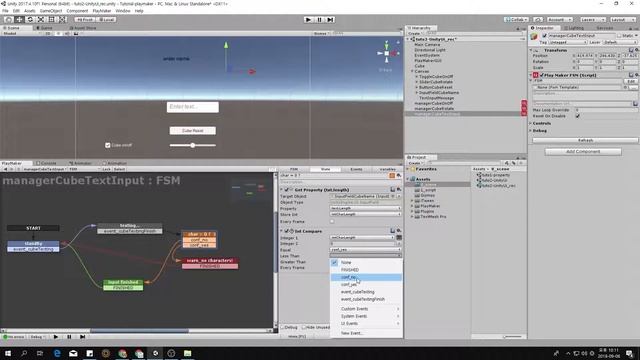 Playmaker tutorial - with Unity UI #4: input Field 2: no characters exception handling смотреть онлайн