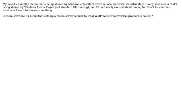 Unix & Linux: Simulate Windows Media Player media sharing (2 Solutions!!) смотреть онлайн