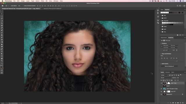 How to CUT OUT hair and replace the background in Photoshop смотреть онлайн