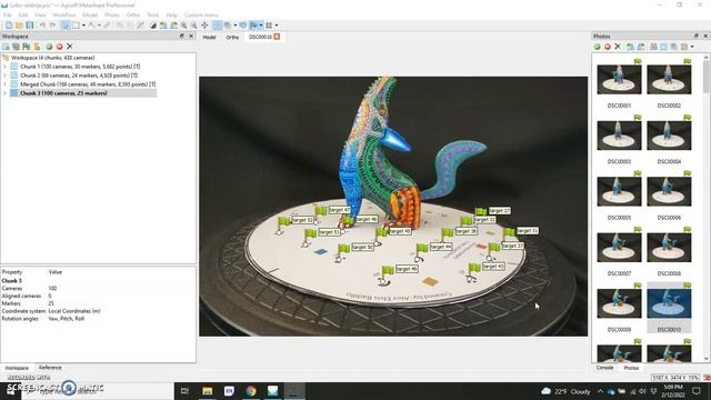 Using markers for turntable photogrammetry and adding scale to 3D models in Agisoft Metashape Pro смотреть онлайн