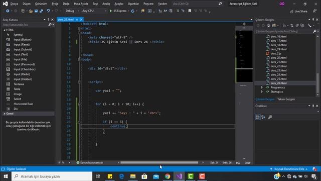 Javascript Dersleri || JQuery Dersleri -26- Break & Continue смотреть онлайн