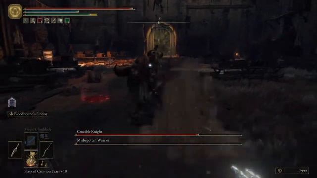 Misbegotten Warrior & Crucible Knight - Elden Ring Boss Battle смотреть онлайн