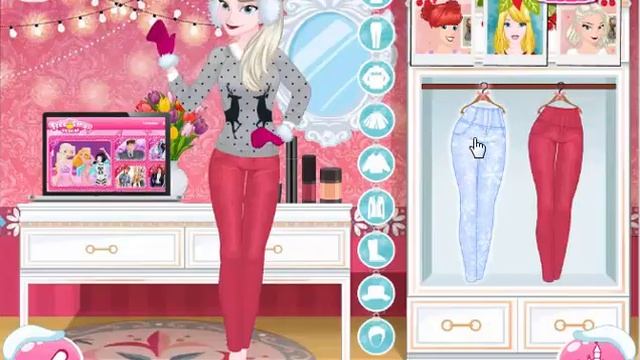 Игра зимняя одевалка принцесс смотреть онлайн