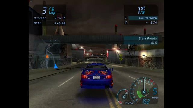 NFS Underground - Гонка 111 - Circuit - Port Royal Reverse (без комментариев) смотреть онлайн