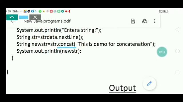 Java program to concatenate two strings смотреть онлайн