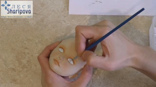 Тонировка и роспись головы куклы смотреть онлайн