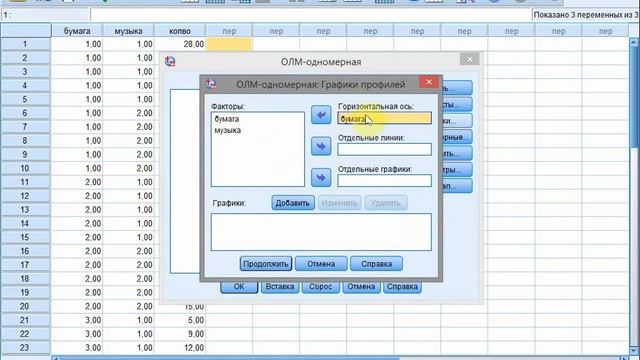 Тема по SPSS: расчёт двухфакторного ANOVA. смотреть онлайн