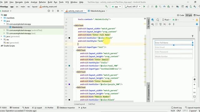 EditText In Android Studio Tutorial input text in android Studio A. Tec смотреть онлайн