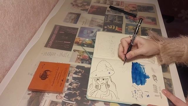 ОБЗОР посылки ко дню рождения: проба новых материалов + небольшой процесс рисования смотреть онлайн