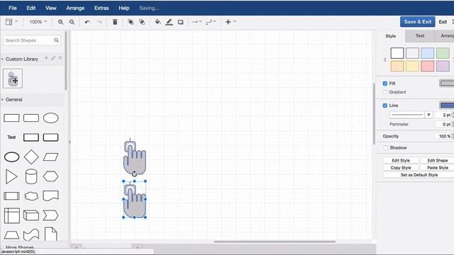Add shapes to an existing custom library in draw.io смотреть онлайн