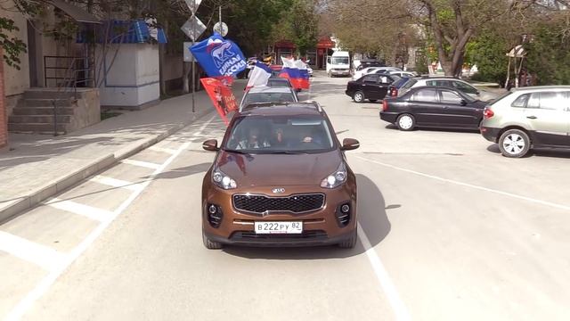 В преддверии Дня Победы в Черноморском районе прошел автопробег смотреть онлайн