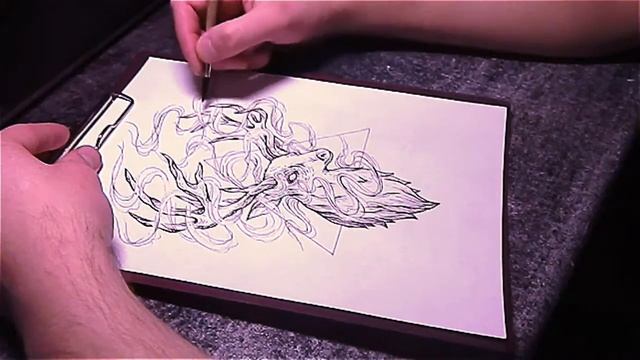 Drawing a tattoo sketch смотреть онлайн