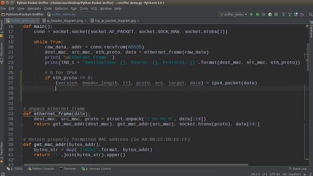 Python Network Packet Sniffer Tutorial - 6 - Displaying Packet Data смотреть онлайн