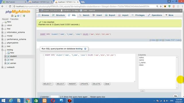 14 - insert delete update and select data in sql with php - Hindi/Urdu смотреть онлайн