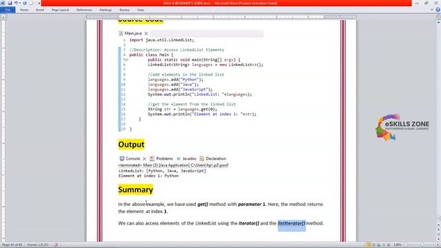 JAVA - Lecture 42 ACCESS LINKEDLIST ELEMENTS смотреть онлайн
