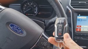 Чип Ключ Форд Эксплорер 2017 сделать дубликат автоключа зажигания с автозапуском на 5 кнопок