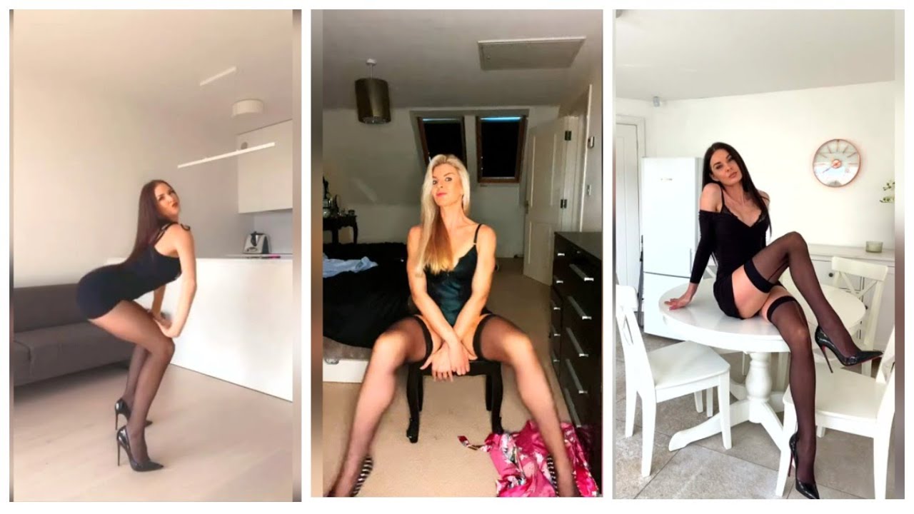 Sexy Nylon Pantyhose Legs Girls TikTok Collection #15 // Девушки в Чулках и Колготках из ТикТока.mp4